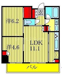 パークアクシス柏の葉 2LDKの間取図画像