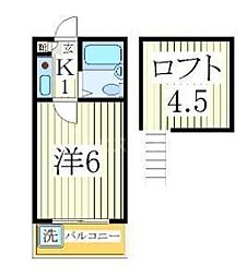 Chronos豊四季 1Kの間取図画像