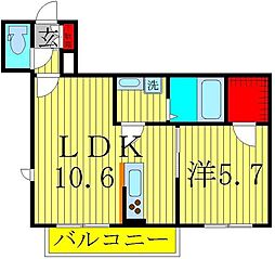 プレミアス明原 1LDKの間取図画像