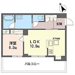 リラフォート明原 1LDKの間取図画像