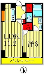 パークアクシス柏の葉 1LDKの間取図画像