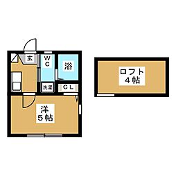 ルーチェ山手2 1Kの間取図画像