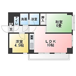 ライオンズマンション吉野町第7 2LDKの間取図画像