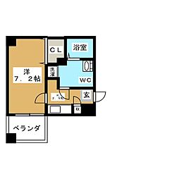 モンセラート横濱関内 1Kの間取図画像