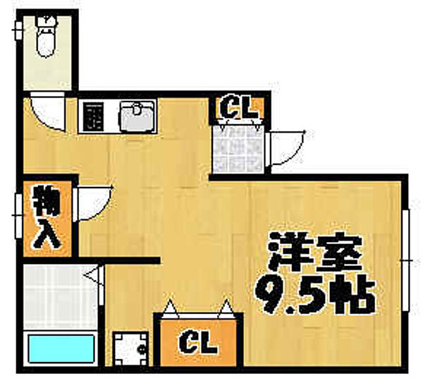 寺畑ワンルーム ｜兵庫県川西市寺畑1丁目(賃貸アパート1R・1階・22.20㎡)の写真 その2