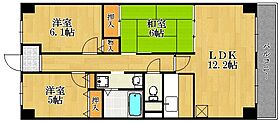 カデット真趣園宝塚  ｜ 兵庫県宝塚市川面5丁目（賃貸マンション3LDK・1階・66.00㎡） その2