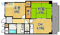 サン鹿塩 2DKの間取図画像