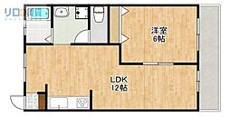 グランドメゾン花屋敷 1LDKの間取図画像