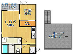 GRANDTIC宝塚 1LDKの間取図画像