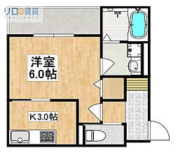 コスモガーデン光明町 1Kの間取図画像