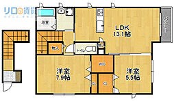 フルート 2LDKの間取図画像
