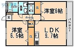 グリーンパレス山本 2LDKの間取図画像