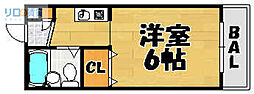 第一インテリジェントビル 1Kの間取図画像