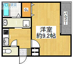 フジパレス宝塚中野町 1Kの間取図画像