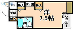コメットマンション鴻池A棟 ワンルームの間取図画像