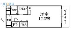 スクエアMK2 ワンルームの間取図画像