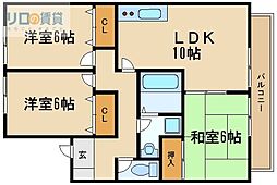 ローズマリータウン 3LDKの間取図画像