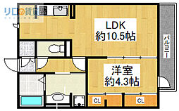 ラコルト 1LDKの間取図画像