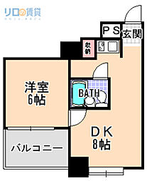 グランディアミ・アモーレ宝塚南口 1LDKの間取図画像
