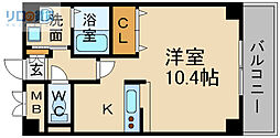 茜苑レジデンス ワンルームの間取図画像