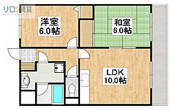エミネンス丸の内B 2LDKの間取図画像