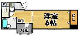 光陽川西 1Kの間取図画像