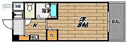 ベルコリーヌ宝塚 1Kの間取図画像