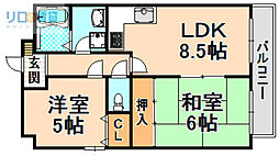ラ・モーブ 2LDKの間取図画像