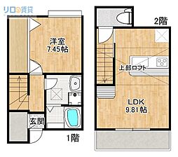 ベルリードクプル仁川 1LDKの間取図画像