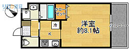 グラン・ジュテ売布 1Kの間取図画像