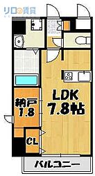 ONLYONE小花2 ワンルームの間取図画像