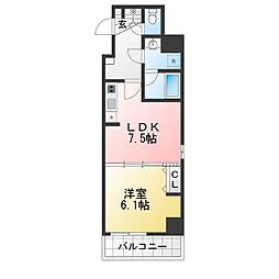 Alivis東十条 1LDKの間取図画像