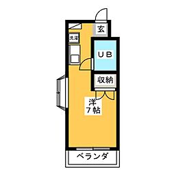 メゾン・ド・エクスペール ワンルームの間取図画像