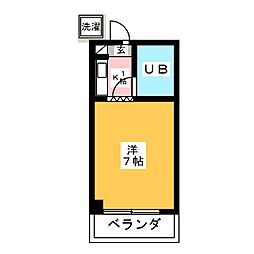 ハイツゴールド 1Kの間取図画像
