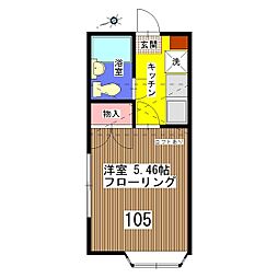 ドミールBS 1Kの間取図画像