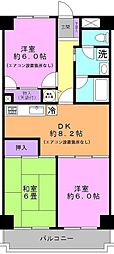 ウインザーハイム川口本町 3DKの間取図画像