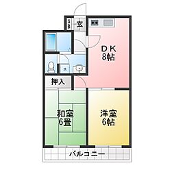 間取図画像 2DK