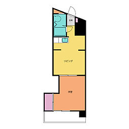 リバーパーク桜木 1DKの間取図画像