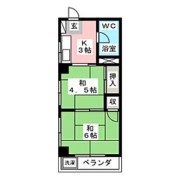 東和緑野ダイヤモンドマンション 2Kの間取図画像