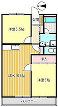 ハイコーポ臼倉 107 ｜ 埼玉県越谷市蒲生茜町（賃貸マンション2LDK・1階・49.50㎡） その2