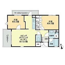 間取図画像 2LDK