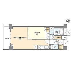 BLESS中野弥生町 1LDKの間取図画像