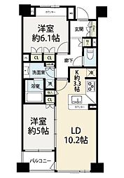 シティハウス中野新橋 2LDKの間取図画像