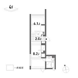 apartmentnonet 1DKの間取図画像