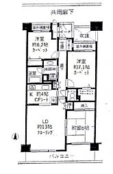 高井戸パークハウスN棟 3LDKの間取図画像