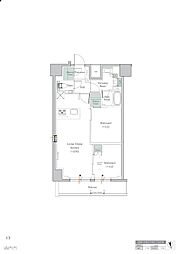 ワンルーフレジデンス中野 2LDKの間取図画像