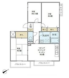 ヴェール久我山 3DKの間取図画像