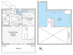 野沢ウッド 1LDKの間取図画像
