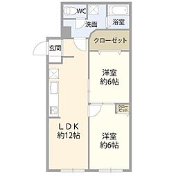 ライオンズマンション高円寺南 2LDKの間取図画像