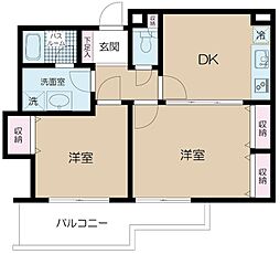 スカイヒル荻窪 2DKの間取図画像